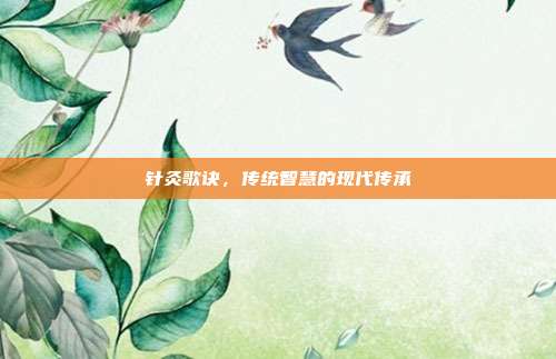 针灸歌诀，传统智慧的现代传承