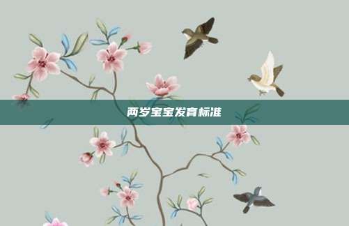 两岁宝宝发育标准