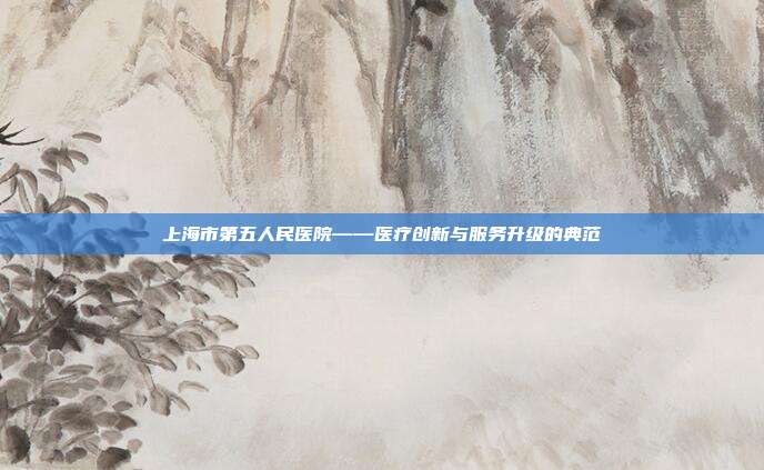 上海市第五人民医院——医疗创新与服务升级的典范