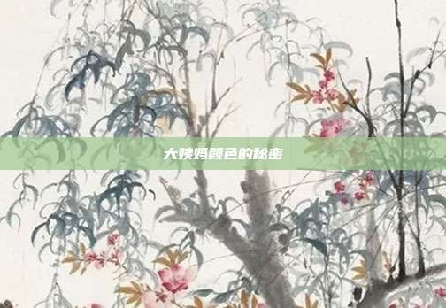 大姨妈颜色的秘密