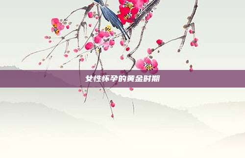 女性怀孕的黄金时期