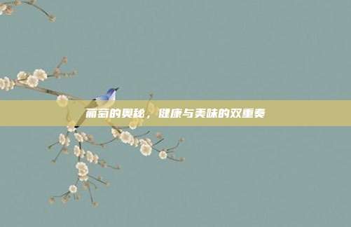 葡萄的奥秘，健康与美味的双重奏