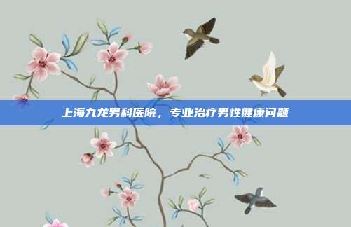 上海九龙男科医院,专业治疗男性健康问题