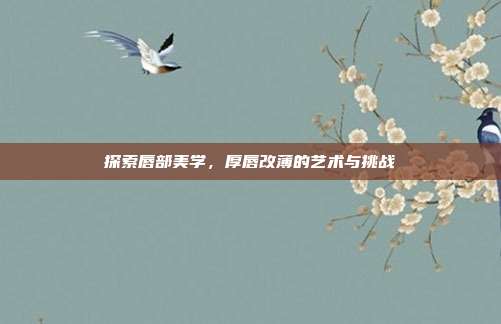 探索唇部美学,厚唇改薄的艺术与挑战
