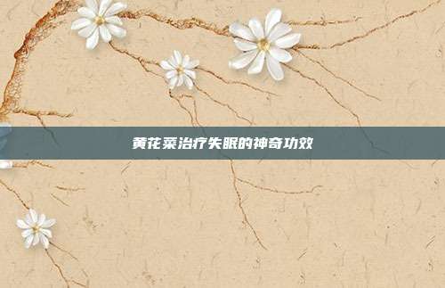 黄花菜治疗失眠的神奇功效