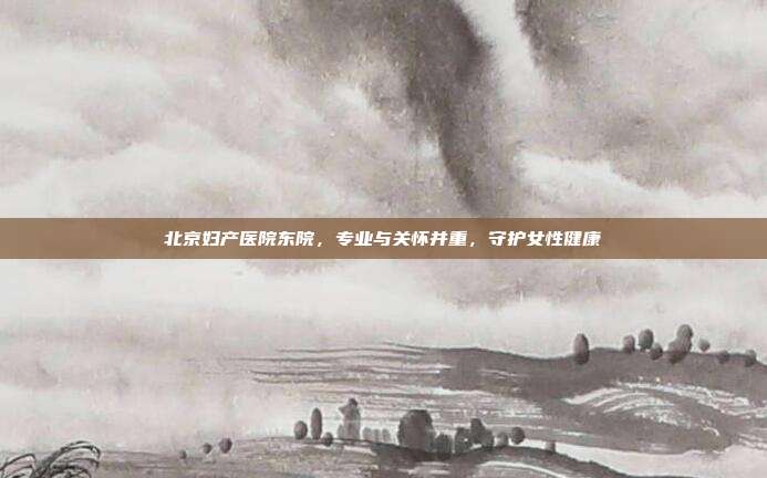 北京妇产医院东院,专业与关怀并重,守护女性健康