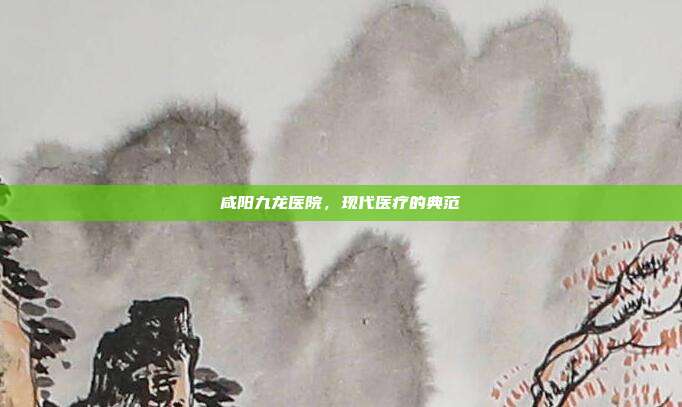 咸阳九龙医院,现代医疗的典范