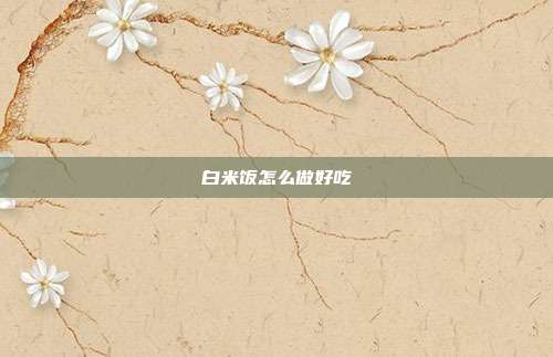 白米饭怎么做好吃