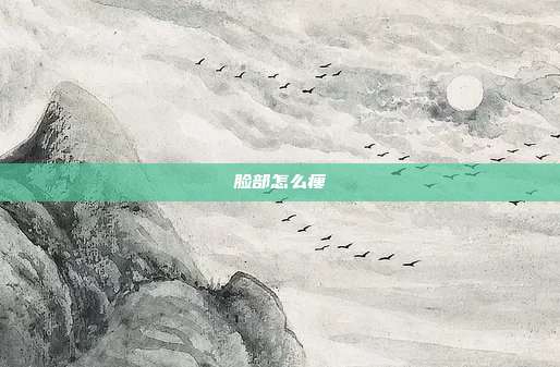 脸部怎么瘦