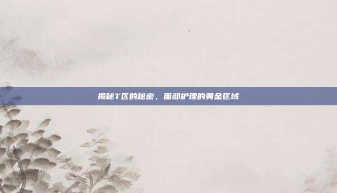 揭秘T区的秘密,面部护理的黄金区域