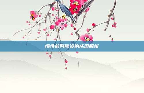 慢性前列腺炎的成因解析