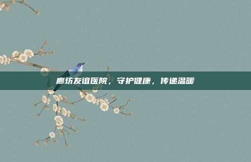 廊坊友谊医院,守护健康,传递温暖
