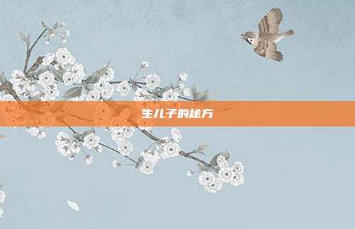 生儿子的秘方