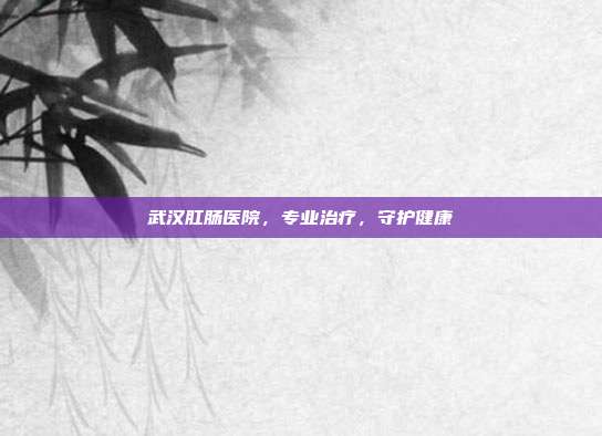 武汉肛肠医院,专业治疗,守护健康