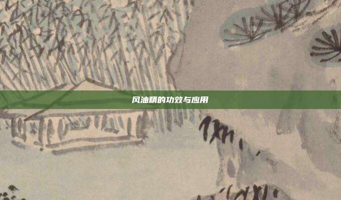 风油精的功效与应用