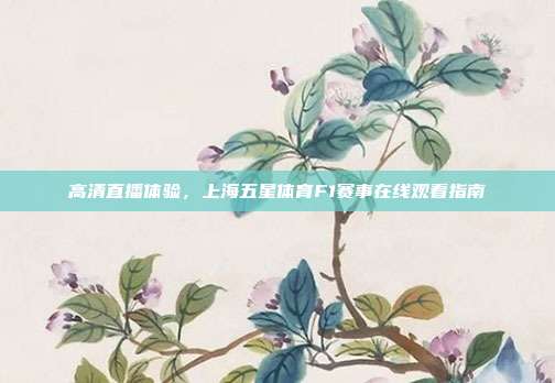 高清直播体验，上海五星体育F1赛事在线观看指南