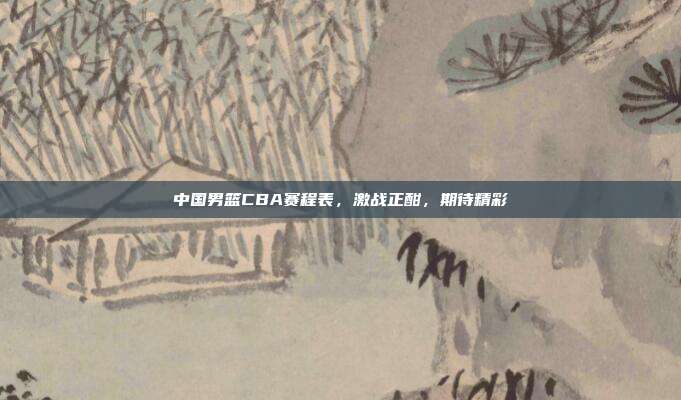 中国男篮CBA赛程表，激战正酣，期待精彩