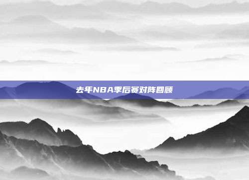 去年NBA季后赛对阵回顾