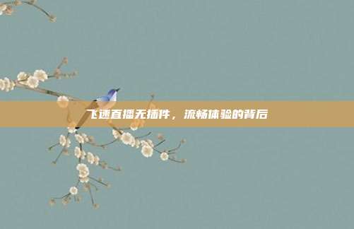 飞速直播无插件,流畅体验的背后