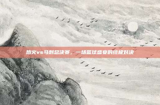 热火vs马刺总决赛，一场篮球盛宴的终极对决