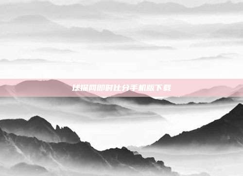 球探网即时比分手机版下载