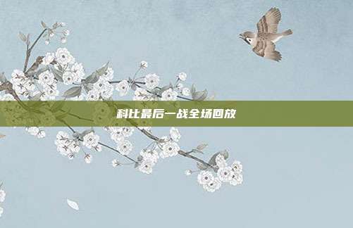 科比最后一战全场回放