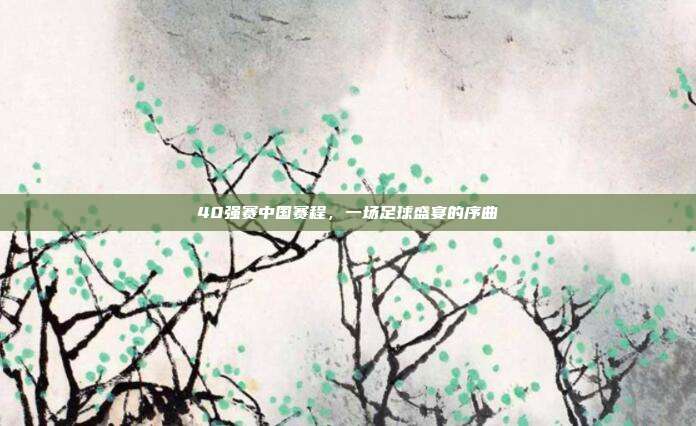 40强赛中国赛程，一场足球盛宴的序曲