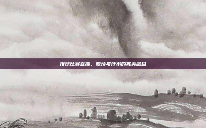 排球比赛直播，激情与汗水的完美融合