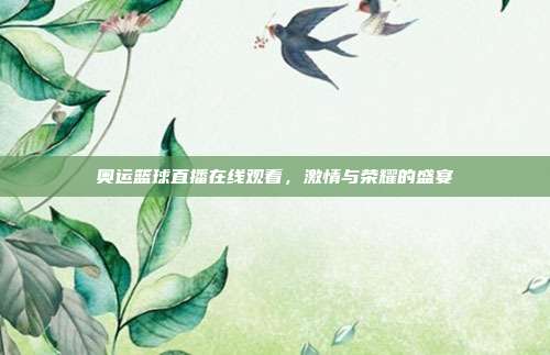 奥运篮球直播在线观看,激情与荣耀的盛宴
