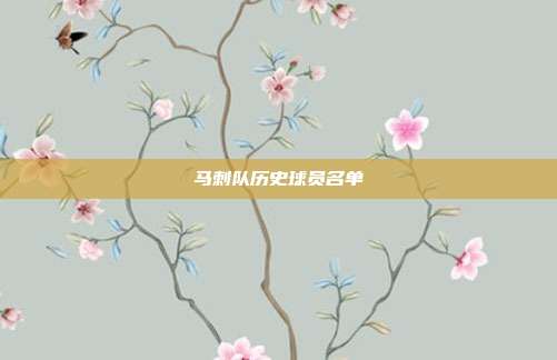 马刺队历史球员名单