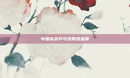 中国队获乒乓球男团金牌