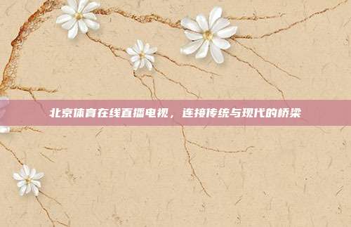 北京体育在线直播电视,连接传统与现代的桥梁