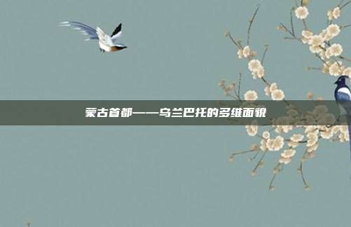 蒙古首都——乌兰巴托的多维面貌