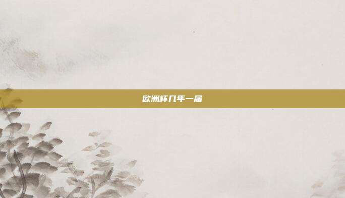 欧洲杯几年一届