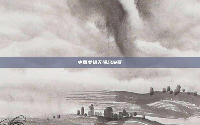 中国女排无缘总决赛