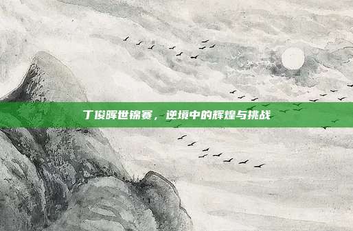 丁俊晖世锦赛，逆境中的辉煌与挑战