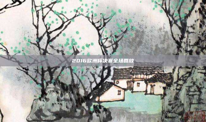 2016欧洲杯决赛全场回放