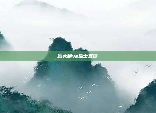 意大利vs瑞士直播