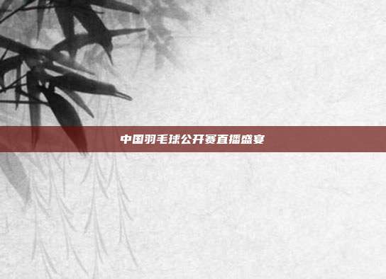 中国羽毛球公开赛直播盛宴