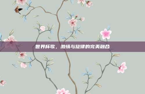 世界杯歌,激情与旋律的完美融合