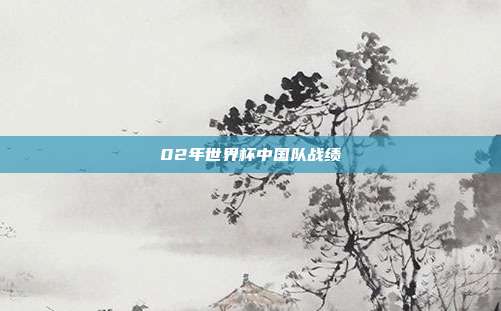 02年世界杯中国队战绩