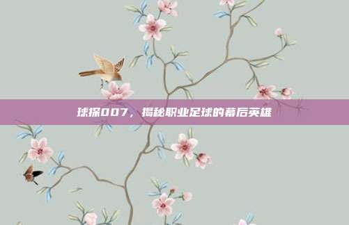 球探007，揭秘职业足球的幕后英雄
