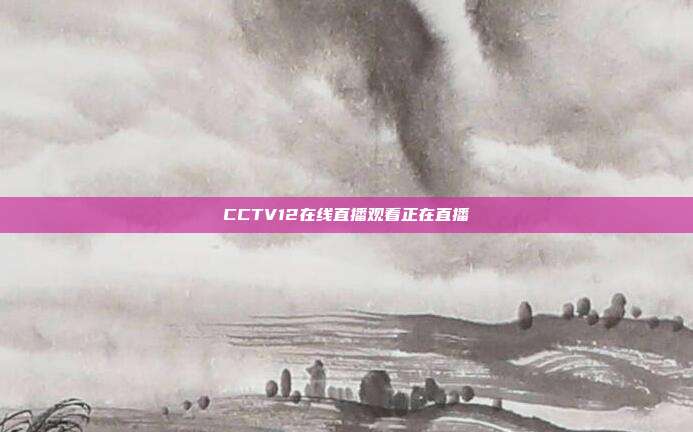 CCTV12在线直播观看正在直播