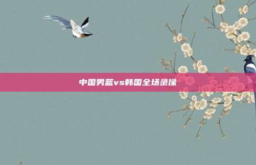 中国男篮vs韩国全场录像