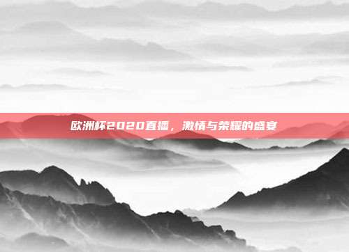 欧洲杯2020直播,激情与荣耀的盛宴