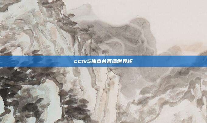 cctv5体育台直播世界杯