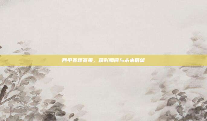 西甲赛程赛果，精彩瞬间与未来展望