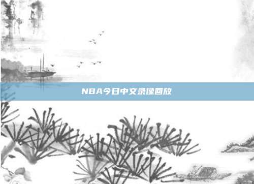 NBA今日中文录像回放