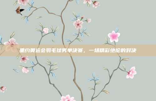 里约奥运会羽毛球男单决赛，一场精彩绝伦的对决