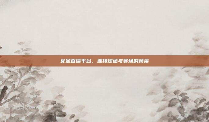 女足直播平台，连接球迷与赛场的桥梁